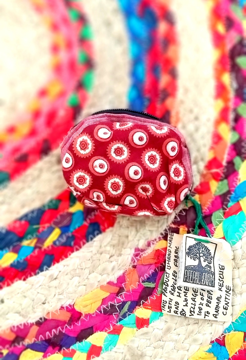 Handmade & Recycled Fabric Coin Purse 6
